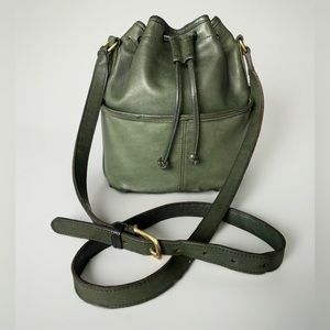 Rare Vintage Pre-1994 Coach Drawstring Sac 4020 in Ivy/Bottle Green